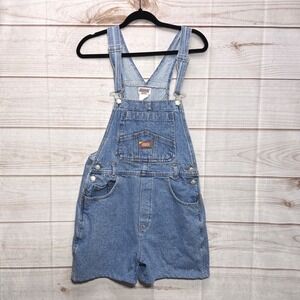 Vintage Jordache Custom Denim Shortalls Med Wash Retro 90s Bib Overalls Size L